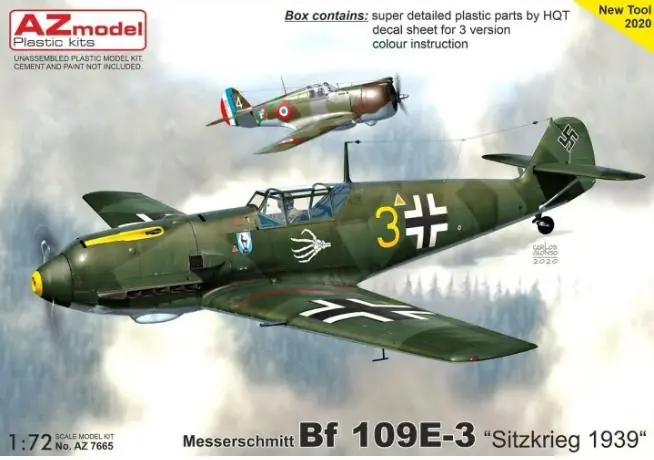 AZ MODEL AZ7665 Messerschmitt Me-109E-3 Pagamento Sicuro