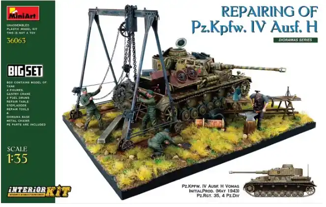 Offerta Lampo REPAIRING Of Pz.Kpfw. IV Ausf. H. BIG SET
