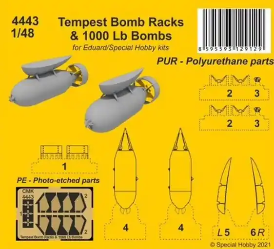 Tempest Bomb Racks & 1000 Lb Bombs Ordina Subito